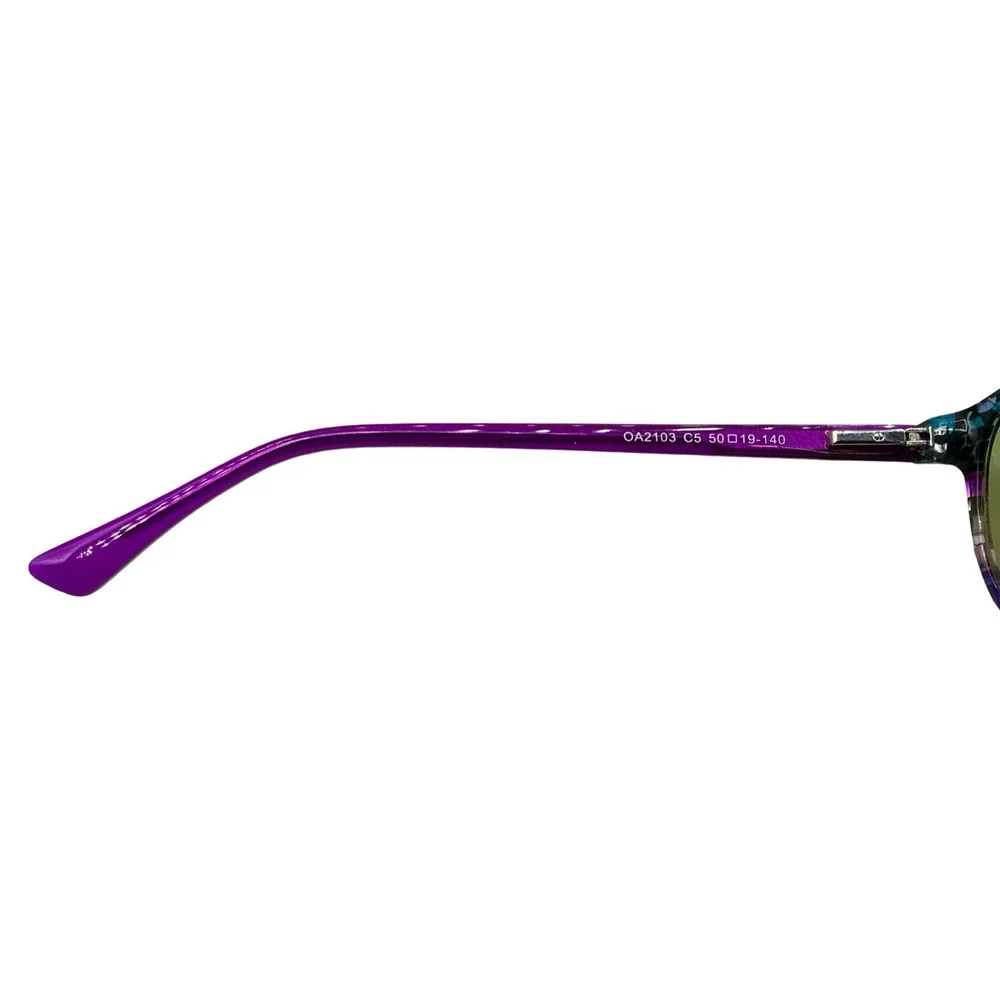 Outspoken Nederland OA2103 C5 Eyeglasses Purple Multi Color Round 50-19-140